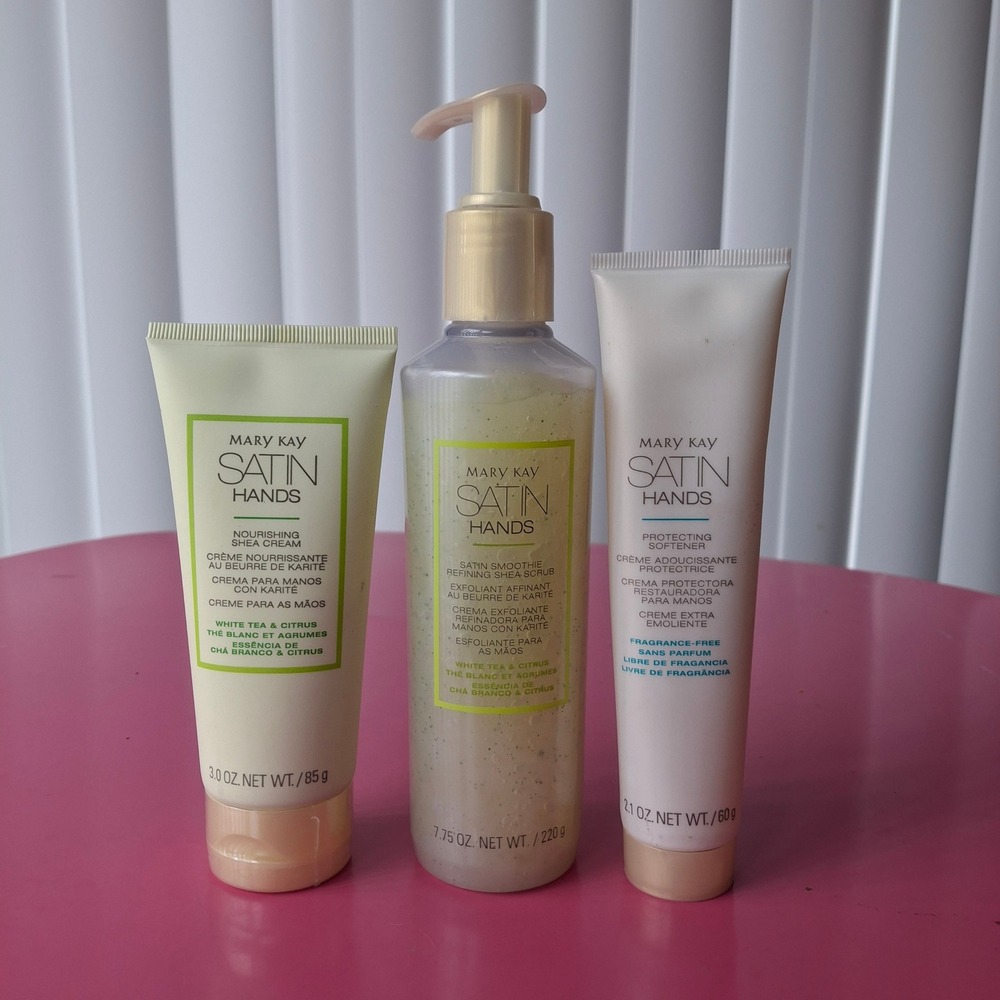 Mary Kay Satin Hands White Tea & Citrus 3-Piece Shea Pampering Set Hand Care
